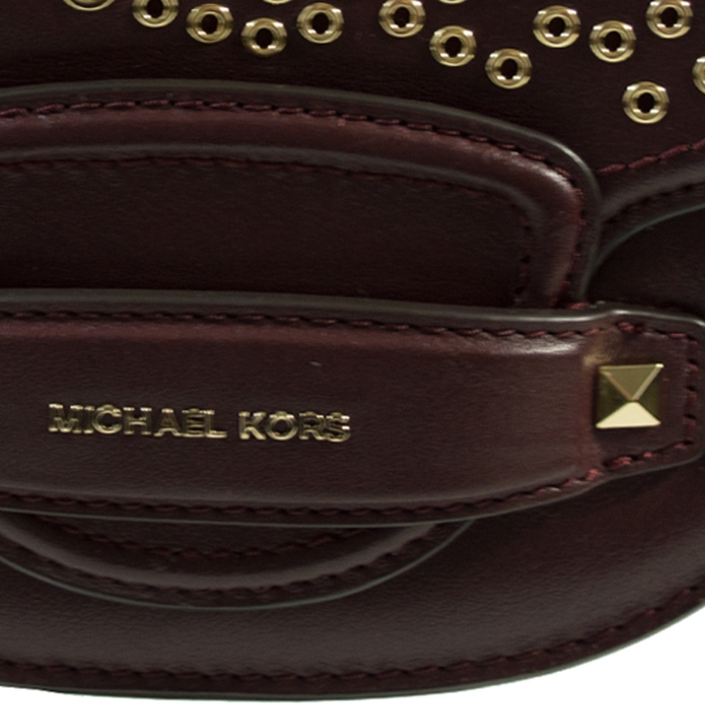 MICHAEL KORS CARY Oxblood Saddle Crossbody - Picture 9 of 13